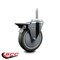 Service Caster 5 Inch Gray Polyurethane Wheel Swivel 34 Inch Threaded Stem Caster with Brake SCC SCC-TS20S514-PPUB-PLB-34212 - alternate 2
